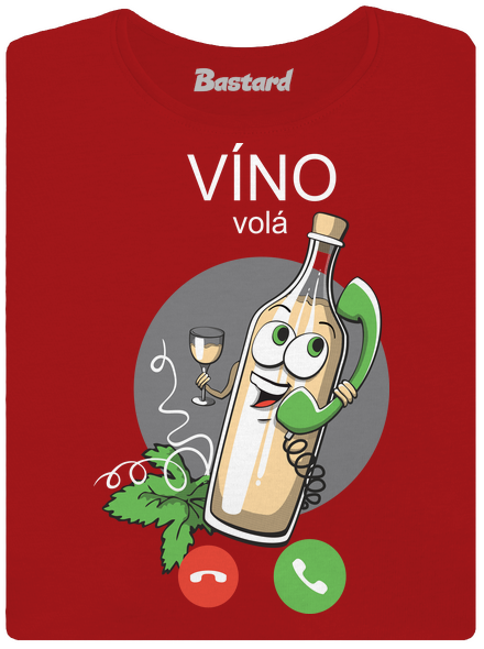 Biele víno volá dámske tričko Red Mal