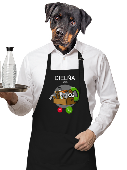 Dielňa volá zástera Black