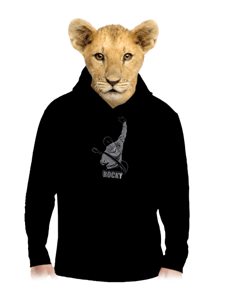 Rocky detská mikina klokanka Black