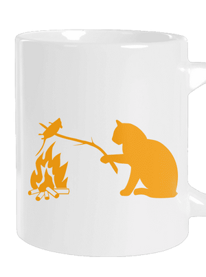 Mačka a myš veľký hrnček White