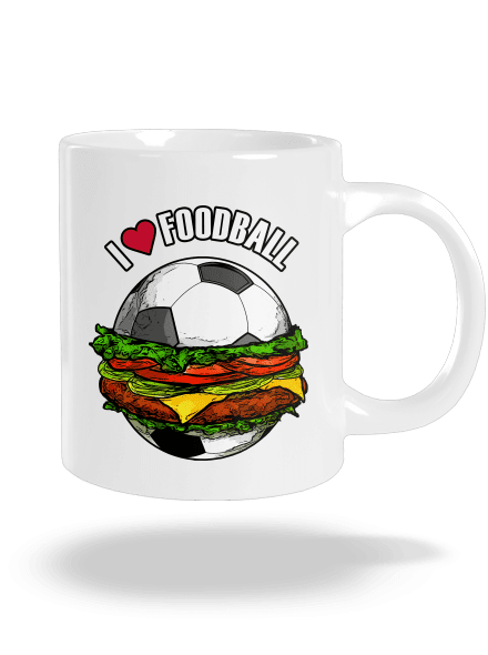 Foodball veľký hrnček White