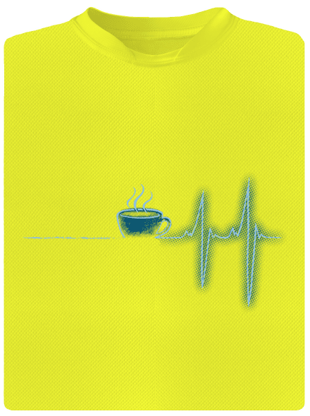 Coffee help pánske športové tričko Neon Yellow