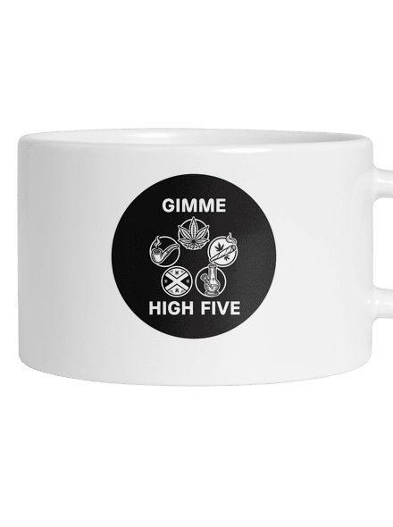 Gimme high five hrnček makronka White