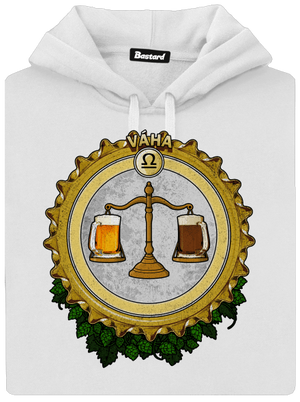 Pivný horoskop: Váha dámska mikina klokanka White