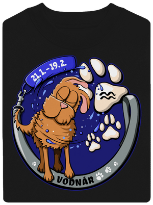 Psí horoskop: Vodnár unisex mikina bez kapucne Black