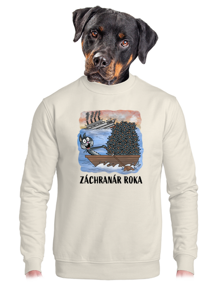 Záchranár roka unisex mikina bez kapucne Off White