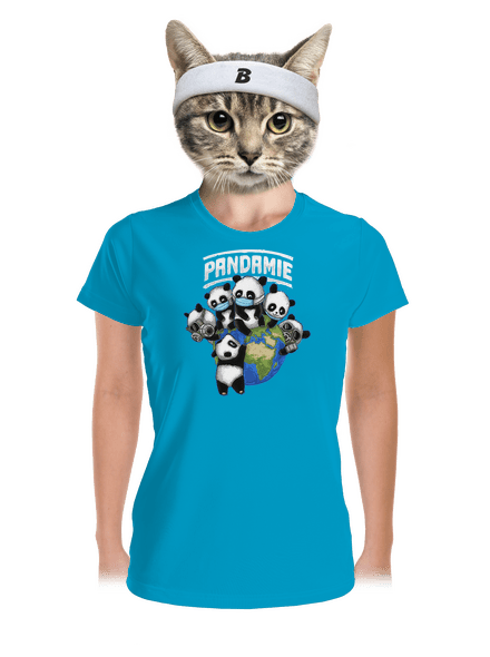 Pandamie dámske športové tričko Blue Atol