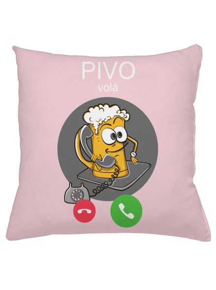 Pívo volá vankúš Light Pink