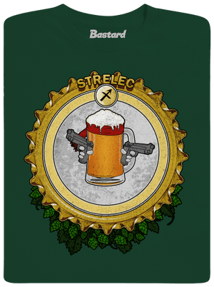 Pivný horoskop: Strelec pánske tričko Bottle Green