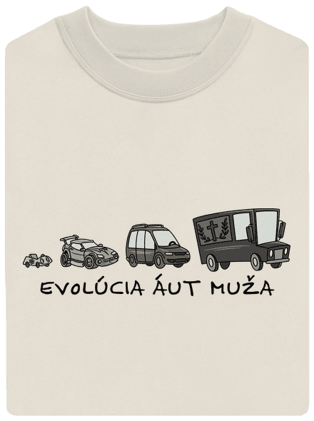 Evolúcia áut muža unisex mikina bez kapucne Off White