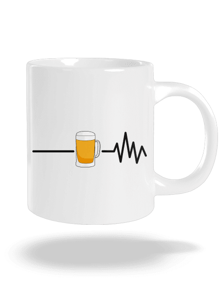 Beer help veľký hrnček White