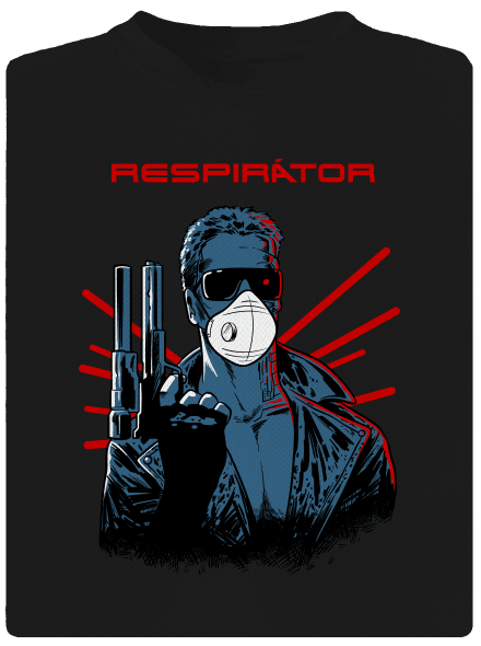 Respirátor pánske športové tričko Black