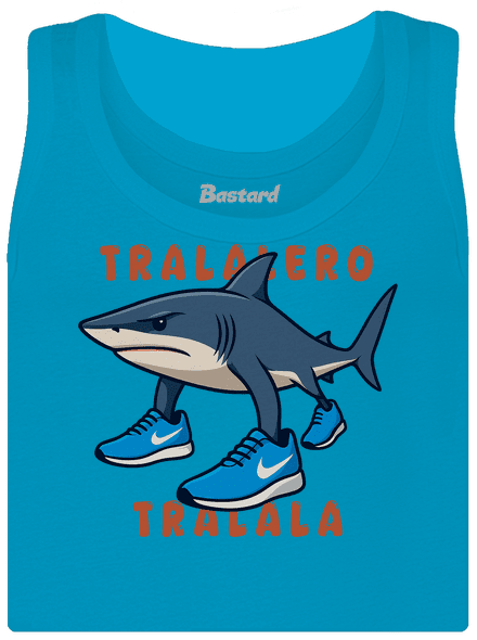 Tralalero Tralala – Italian Brainrot dámske tielko klasické Blue Atol