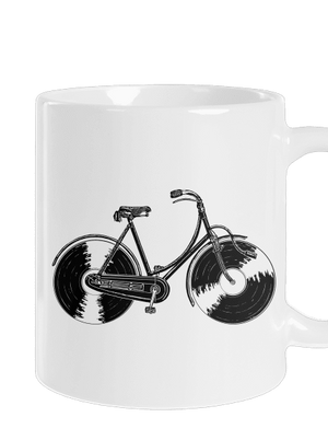 Gramofónový bicykel klasický hrnček White