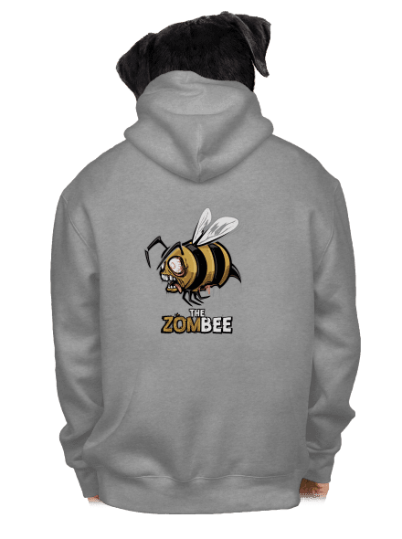 ZomBee - žltá pánska mikina na zips Light Melange