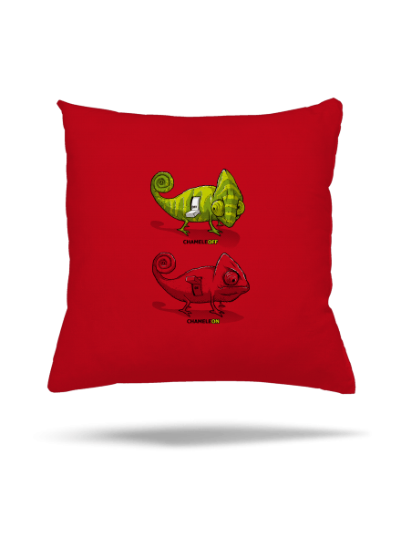 Zapnuté vypnuté vankúš Red