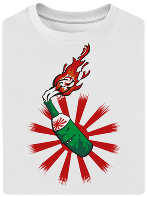 Kamikaze unisex tričko oversized White