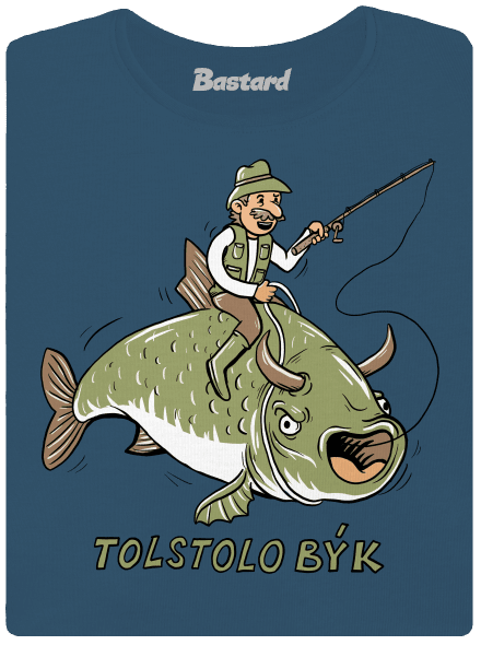 Tolstolobýk dámske tričko prémium Petrol Blue