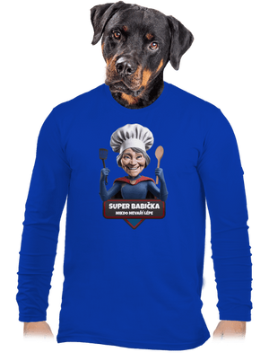 Super babička pánske dlhý rukáv Royal Blue