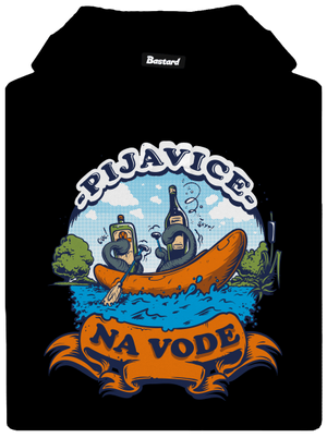 Pijavice na vode pánska mikina klokanka Black