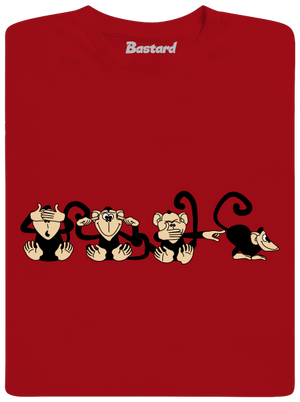 Opica pánske dlhý rukáv Red