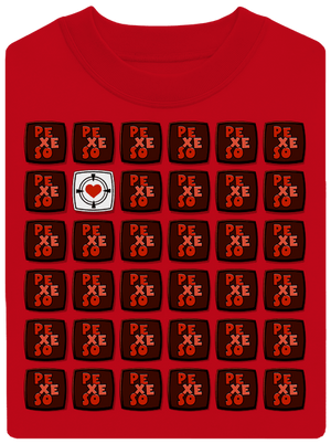 Pexeso unisex mikina bez kapucne Red