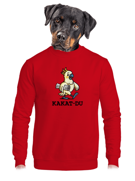 Kakat-du unisex mikina bez kapucne Red