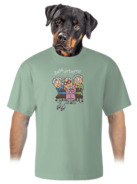 Zase drbeme unisex tričko oversized Sage
