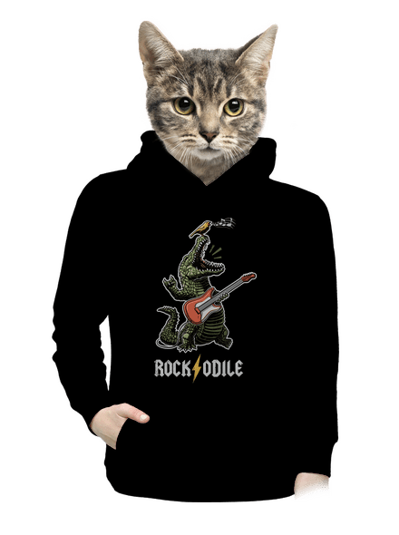 Rockodile dámska mikina klokanka Black