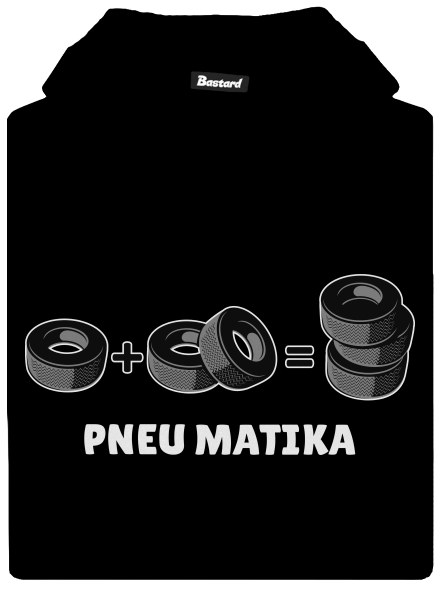 Pneu Matika detská mikina klokanka Black