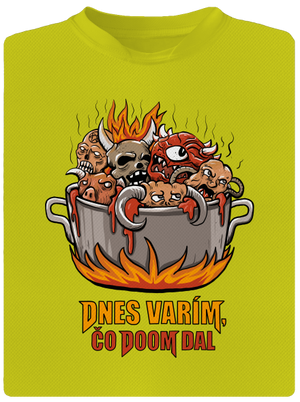 Čo Doom dal pánske športové tričko Neon Yellow