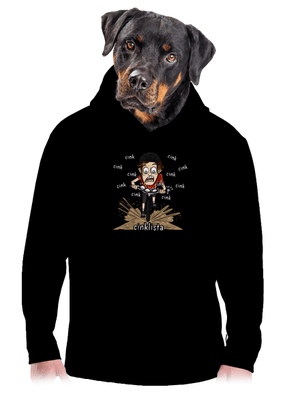 Cinklista pánska mikina klokanka Black