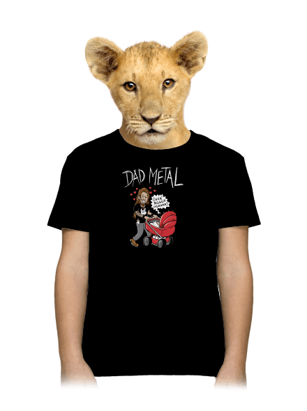 Dad metal detské tričko Black