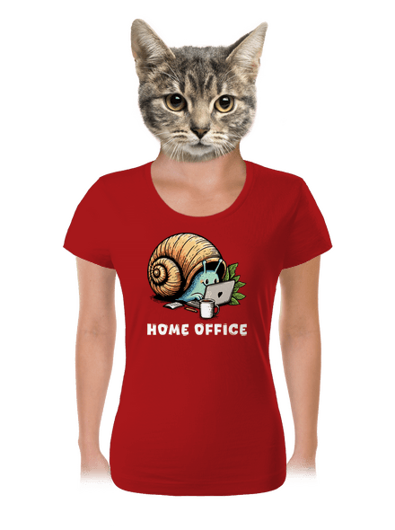 Slimákov home office dámske tričko Red Mal