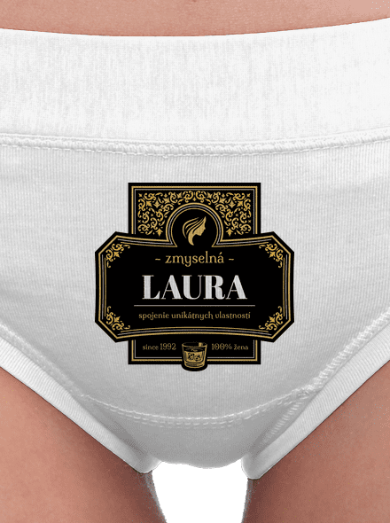 Alkoholová etiketa dámske nohavičky White