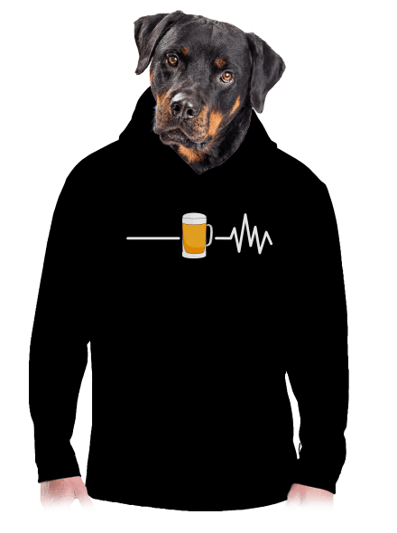 Beer help pánska mikina klokanka Black