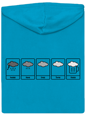 Predpoveď počasia dámska mikina na zips Blue Atol