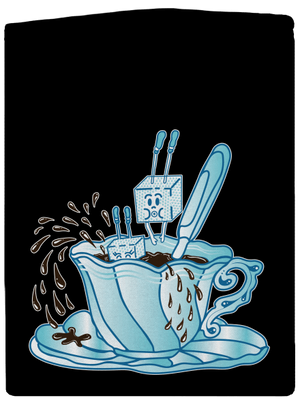 Cukroholik pánska mikina na zips Black