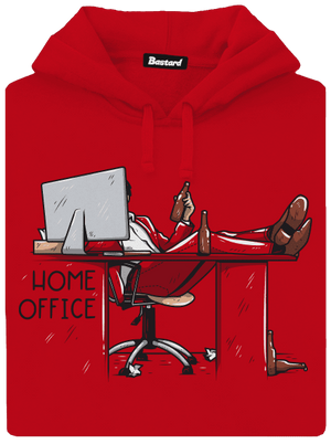 Home Office pánska mikina klokanka Red