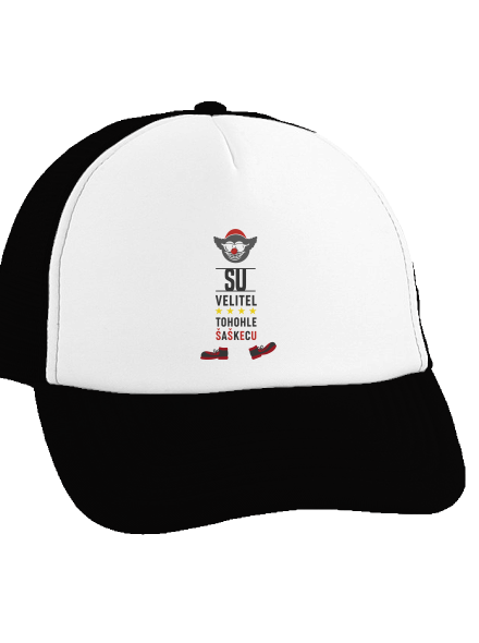 Velitel šaškecu šiltovka truckerka Black cap