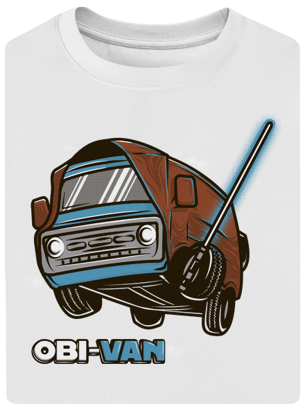 Obi Van unisex tričko oversized White