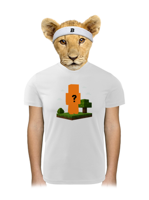 Minecraft z vlastnej fotky detské športové tričko White