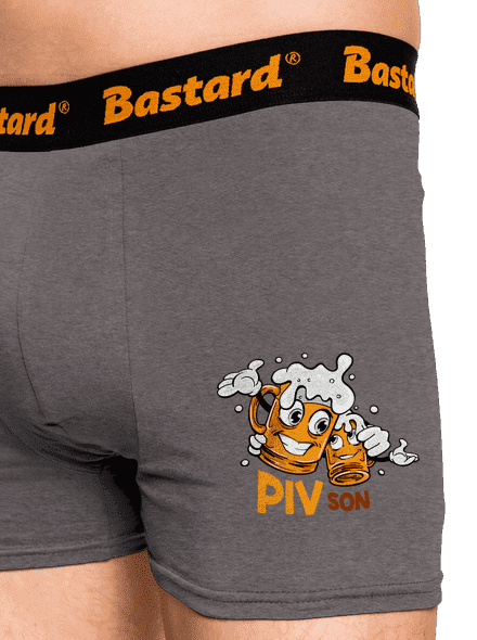 Pivson boxerky Gray Melange