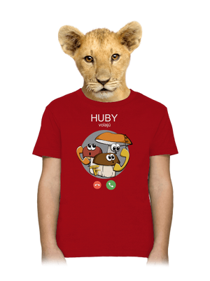 Huby volajú detské tričko Red