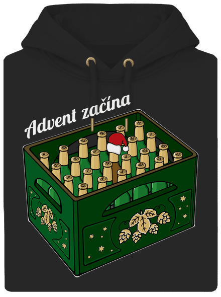 Advent začína unisex mikina premium Dark Black