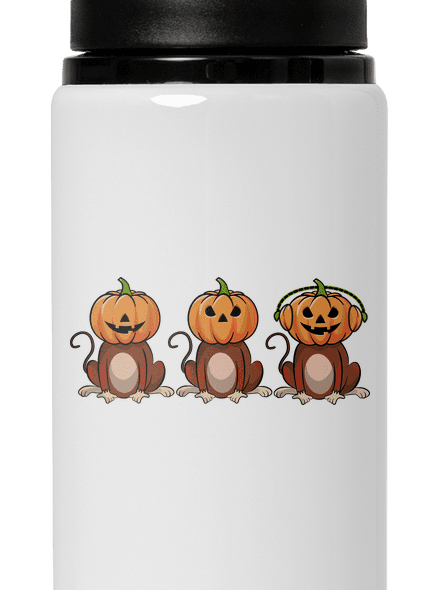 Halloween opičky flaša na vodu White