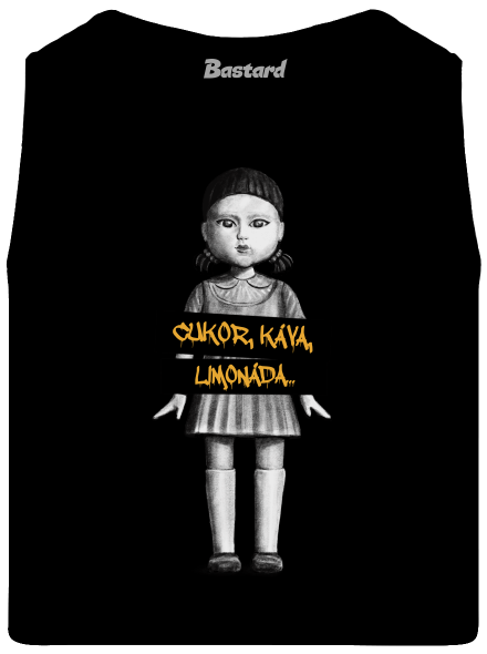 Cukor, káva, limonáda pánske tielko Black