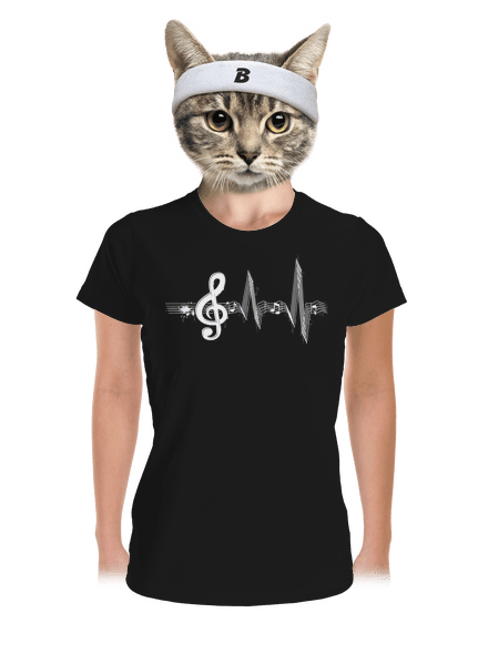 Žijem muzikou dámske športové tričko Black