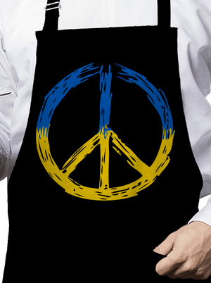 Ukrajina - Peace zástera Black