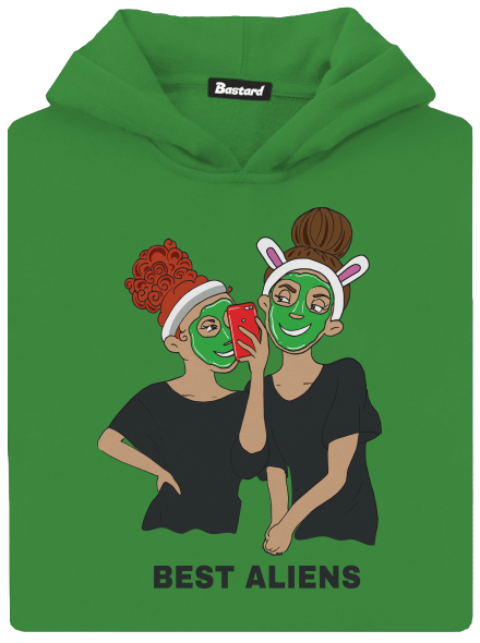 Best aliens detská mikina klokanka Kelly Green AWD